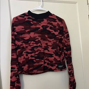 Calvin klein performance Red and Black Camo Long Sleeve